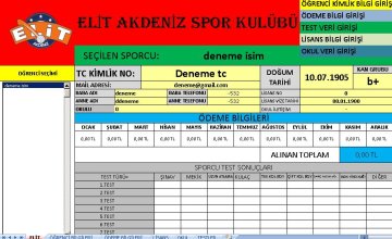 Spor Kulübü Öğrenci Ödeme Takip Uygulaması